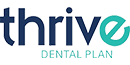 Thrive Dental Plan logo featuring teal and dark blue branding text.
