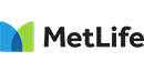 MetLife logo featuring blue and green curved segments next to company name in black text.